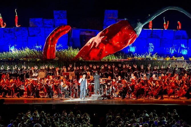 Andrea Bocelli concert LAJATICO Limousine Service from Florence - Mobile Ticket and English-Speaking Support