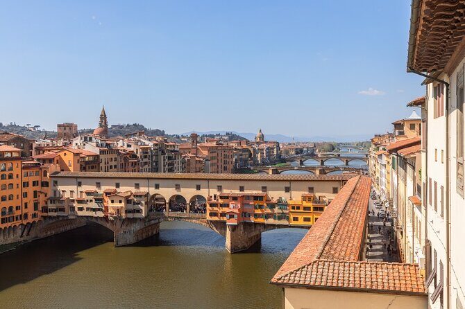 Exclusive Uffizi Gallery and Vasari Corridor Small Group Tour - Entering the Corridoio Vasariano: views above Ponte Vecchio and beyond