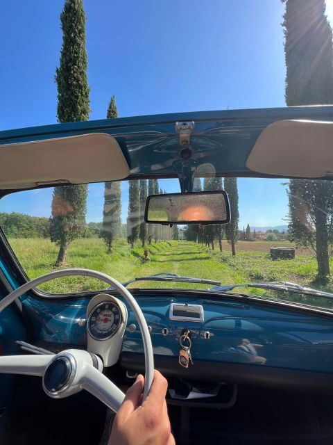 Fiat 500: Self-Tour in the Tuscan countryside - Massaciuccoli Lake, the paludose region, and sea views in the distance