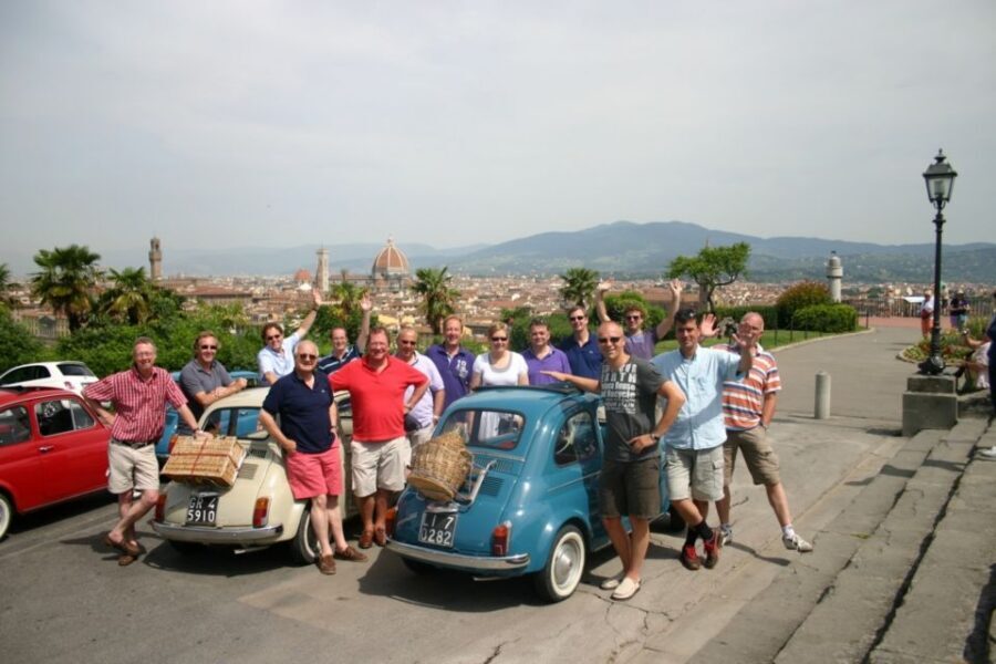 Florence 5-Hour Picnic Tour in a Vintage Fiat 500 - Florence cobblestones and red-roof views before you go country