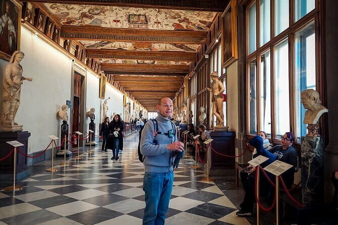 Florence: Combo guided tour, City, Uffizi, Accademia and David - Uffizi time starts before the Uffizi: Belvedere Courtyard, Maps Gallery, and Raphael tapestries