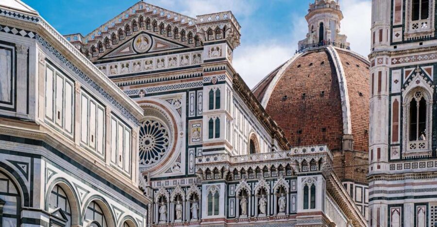 Florence: Duomo Area Tour with Giotto's Tower Climb Ticket - Baptistery of San Giovanni: marble beauty with a real-world mosaic note