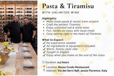 Florence: Pasta & Tiramisu Cooking Class with Unlimited Wine - Making fresh pasta from scratch without turning it into stress