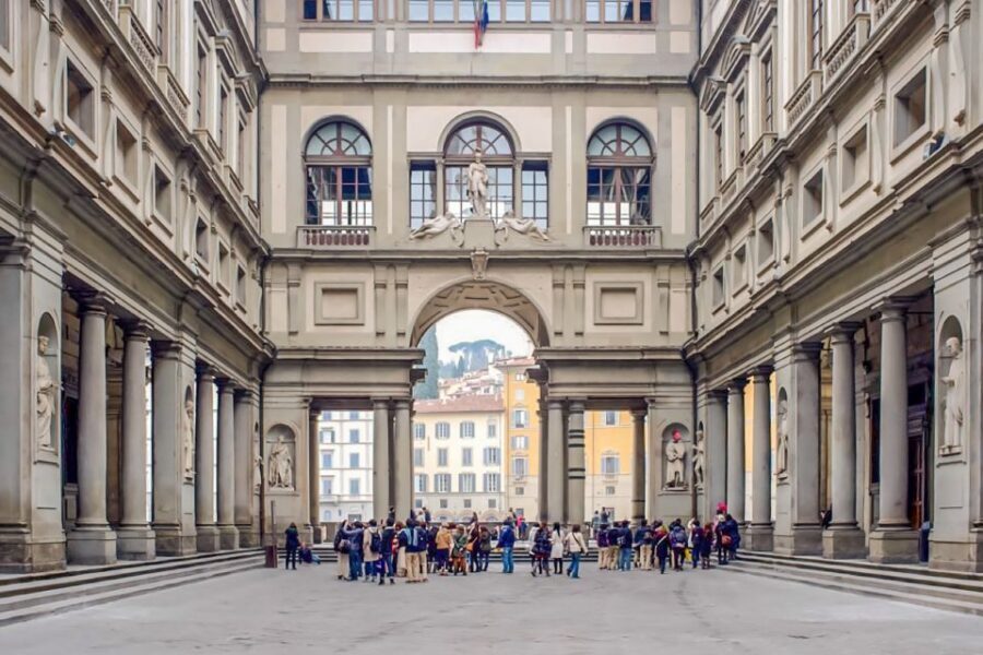 Florence: Uffizi Priority Ticket & Masterpieces Audio App - Where to Meet the ACCORD Team (By Benvenuto Cellini)
