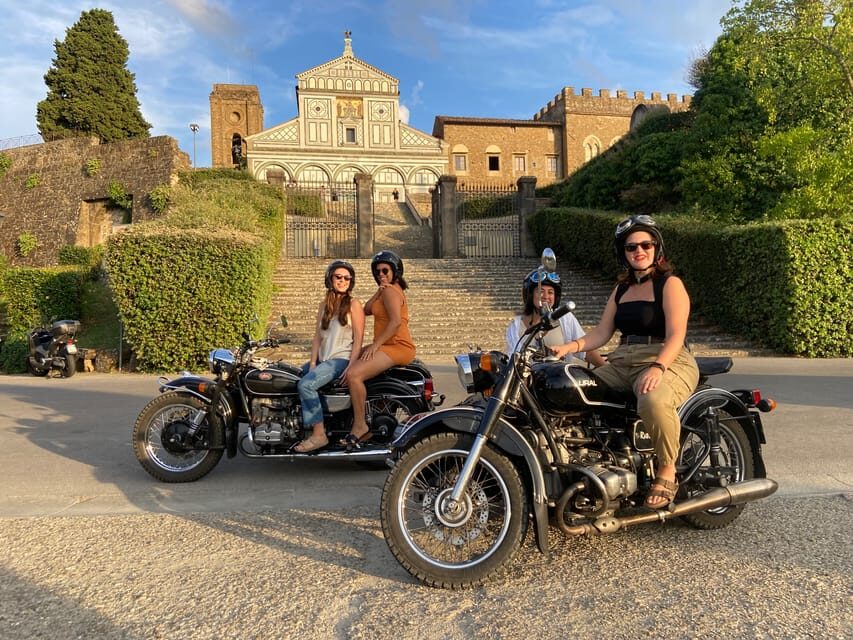 Florence Vintage Motorcycle Sidecar ride - Morning or Sunset - Down toward the Arno and into San Niccolò