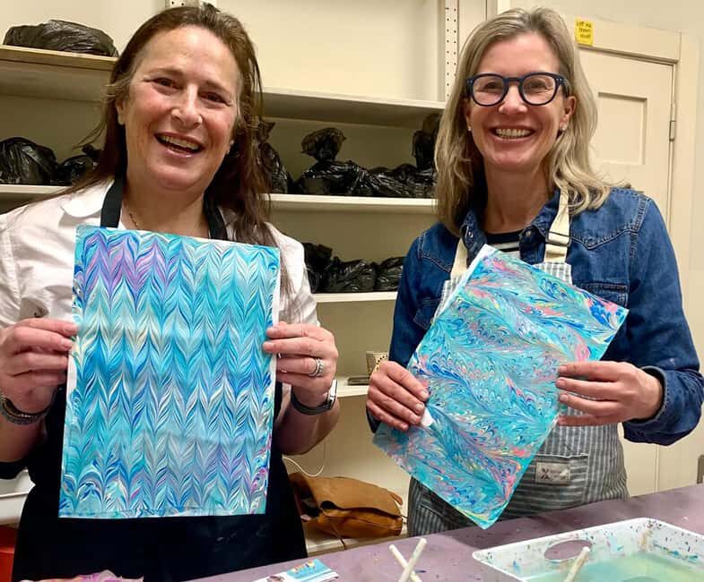 Florentine Paper Marbling Artisan Experience - Taking Your Artwork Home (Without Turning It Into a Mess)