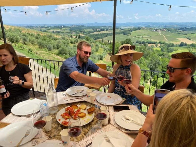 From Florence: Tuscany & San Gimignano Tour with 2 Tastings - Chianti Hills wine tasting #2: family-run, vineyard view, and real cellar talk