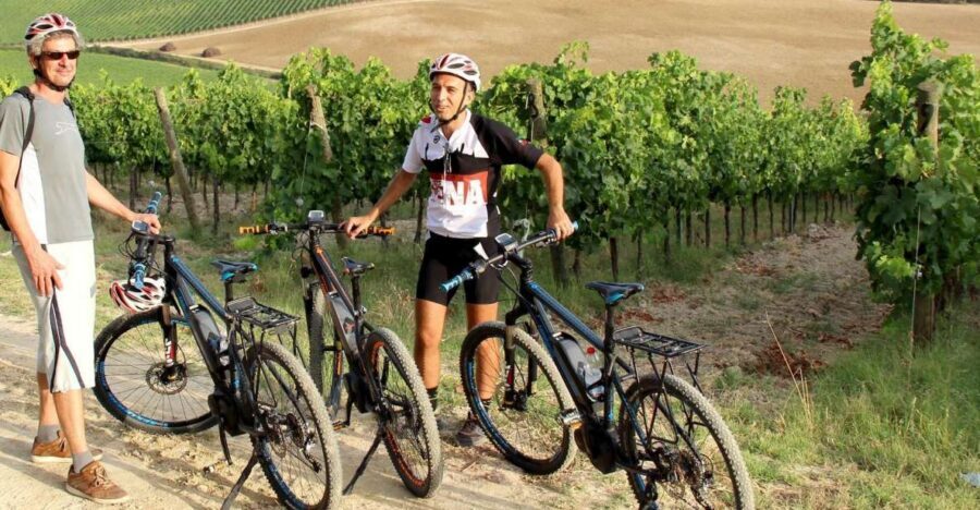 From Siena: Chianti Countryside E-Bike Tour w/ Lunch & Wine - Monteriggioni fortress and the walled-town walk