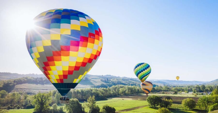 Hot Air Balloon, Pienza, Montalcino, Val D'orcia - The flight itself: what 500 feet to 3,000+ feet feels like