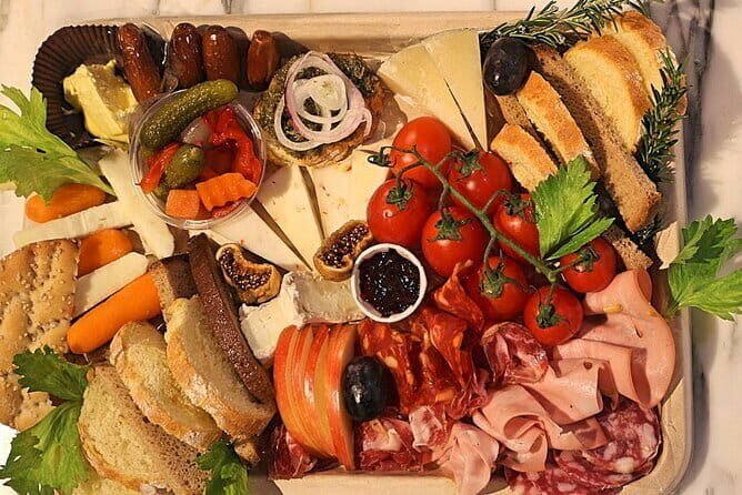 Italian Charcuterie & Cheese Board with Wine or Beer Pairing - Food sensitivities: gluten-free is allowed, but not guaranteed