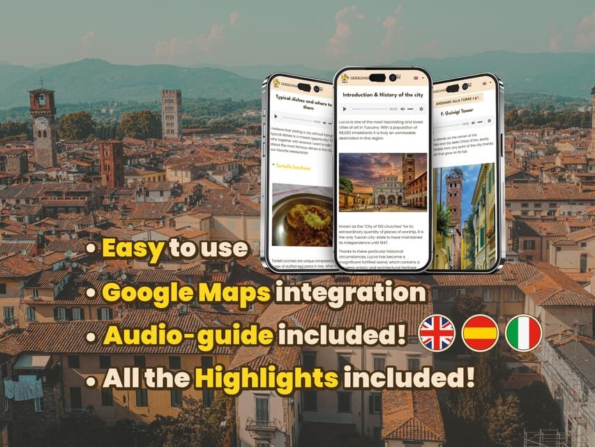 Lucca: Digital guide made with a Local for your tour - How the route flows: main monuments, then you pick your time