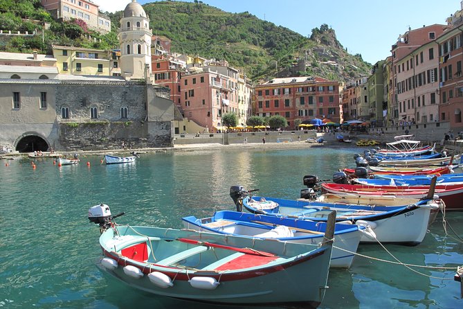 Lucca Private Day Trip To Portovenere & Cinque Terre - Vernazza Lunch Time in a Bay With Cliffs, Towers, and Sea Views