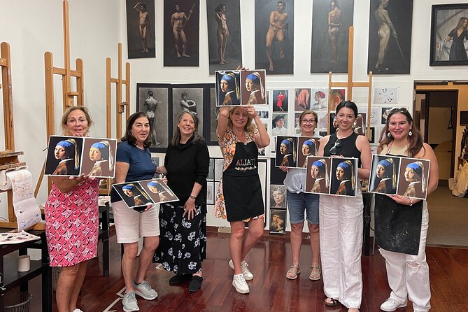 Oil Painting Class in Florence - The studio experience: Laura, Frank, and Leo (yes, really)