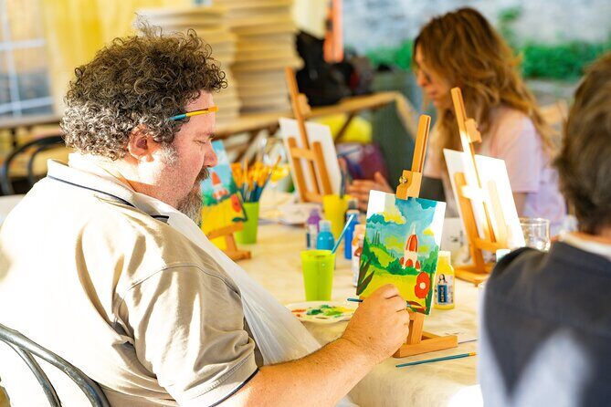 Paint And Drink Florentine Hills Art at La Birr'aia in Marignolle - The Painting Part: What You’ll Create and What You’ll Learn
