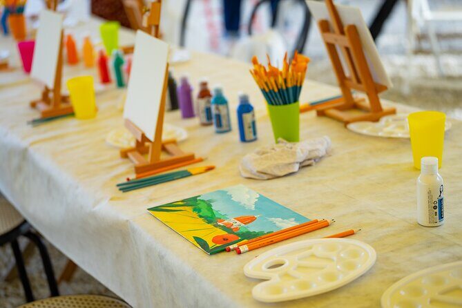 Paint And Drink Florentine Hills Art at La Birr'aia in Marignolle - La BirrAia di Marignolle Location: Easy to Reach, Feels Like Escape