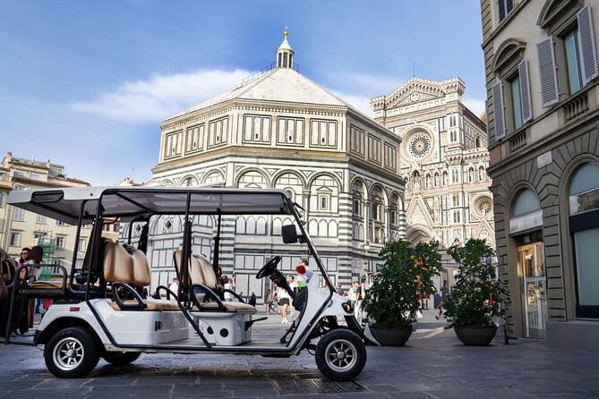 Private Golf Cart Tour of Florence - Mercato Nuovo’s bronze boar and the palace exteriors that tell you who ruled