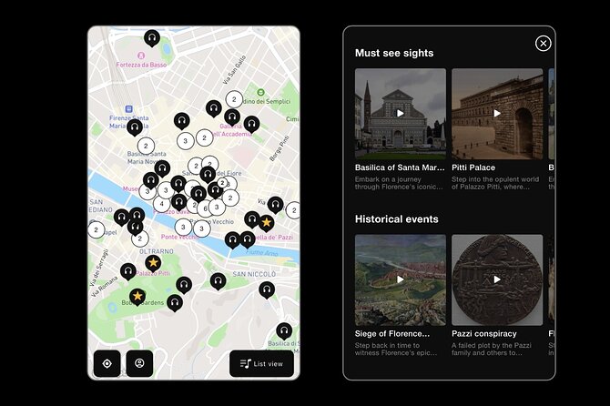 Self Guided Tours Florence With 100 Captivating Audio Stories - Getting started fast: web app map, browser launch, and the phone-code step