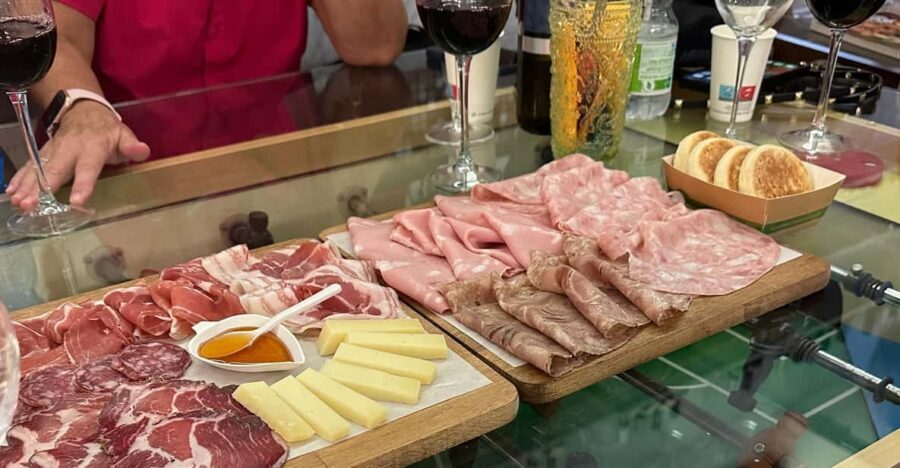 Taste Bologna's Culinary Treasure with a local - The tasting lineup: pasta, cold cuts, cheeses, and dessert with wine