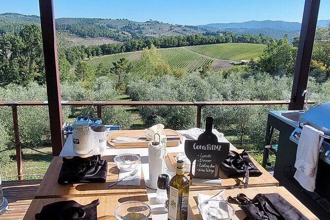 Truffle Hunting in Chianti, pasta class and lunch - Lunch on the terrace: wine, olive oil, and the truffle on top